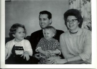 The family, 1962: Karen, Jim, Elizabeth, and Edna