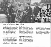 The Ithaca Brass Quintet, 1970’s