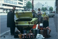 The master packer at work, spring ’72. Five people, their luggage, and three months on the road in Europe!