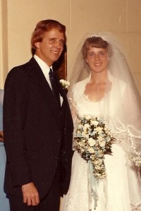 Liz’s wedding, May 1982
